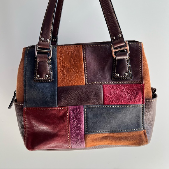 Fossil Patchwork Leather Tote Bag - Multicolor - Picture 2 of 13